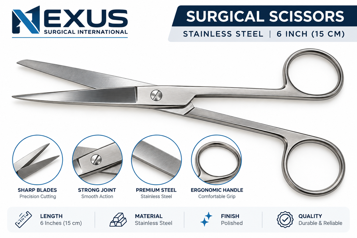 Surgical Scissors 6 Inch – Stainless Steel
